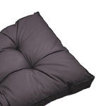 Coussins capitonnés gris carbone 50x50cm, épais 15cm et moelleux pour fauteuils et canapés, déco élégante et confortable.