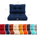 Set Cuscini Trapuntati 50x50 Blu Petrolio - Spesso 15cm & Morbido (Seduta + Schienale)
