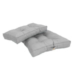 Ensemble de coussins capitonnés gris galet 60x60 cm, épais et moelleux, pour fauteuils et canapés, de Deco-arts.fr