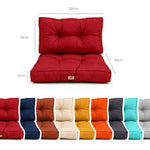 Set Cuscini Trapuntati 50x50 Rosso - Spesso 15cm & Morbido (Seduta + Schienale)