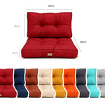 Set Cuscini Trapuntati 60x60 Rosso - Spesso 15cm & Morbido (Seduta + Schienale)