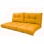 Coussins pour salon de jardin capitonné 100x50cm jaune - Deco-arts.fr