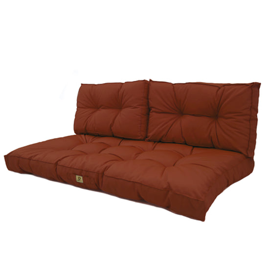 Coussins pour salon de jardin capitonné 120x60cm Terracotta - Deco-arts.fr