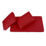 Ensemble de coussins de salon de jardin rouge Deco-arts.fr, déhoussables et anti-UV, pour fauteuils et canapés 120x60 cm.