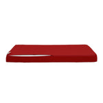 Ensemble de coussins de salon jardin rouge pour fauteuils et canapés, déhoussables et anti-UV, comprenant 1 assise et 2 dossiers.