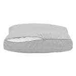 Ensemble de coussins de salon jardin gris galet, déhoussables et anti-UV, pour fauteuils et canapés, 120x60 cm, Deco-arts.fr