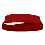 Ensemble de coussins de salon jardin rouge Deco-arts.fr, déhoussables, anti-UV, pour fauteuils et canapés, 100x50 cm