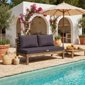Set Cuscini Salotto da Giardino 120x60 Grigio Carbone - Sfoderabile & Anti-UV (1 Seduta + 2 Schienali)