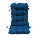 Coussin de dossier haut pour fauteuil ou canapé, bleu pétrole capitonné, 120x50 cm, confort 8cm, Deco-arts.fr