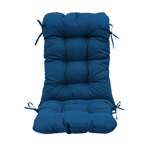 Cuscino Sedia con Schienale Alto 120x50 Blu Petrolio - Trapuntato (Comfort 8cm)