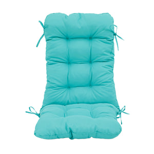 Cuscino Sedia con Schienale Alto 120x50 Blu Caraibi - Trapuntato (Comfort 8cm)