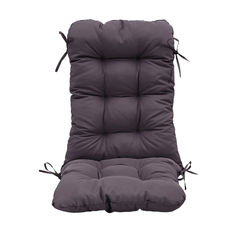 Coussin pour chaise avec dossier - Capitonné - 50x120x8cm - Gris carbone - Deco-arts.fr