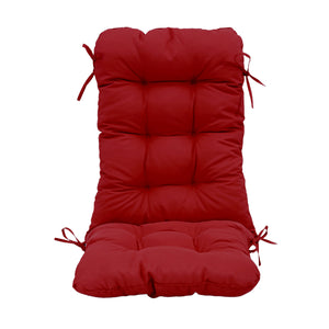 Cuscino Sedia con Schienale Alto 120x50 Rosso - Trapuntato (Comfort 8cm)
