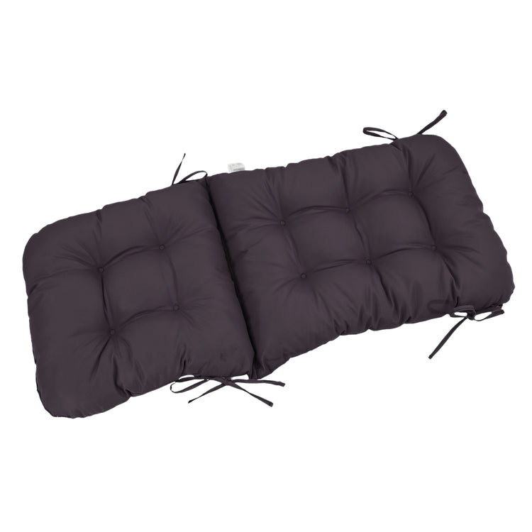Coussin pour chaise avec dossier - Capitonné - 50x120x8cm - Gris carbone - Deco-arts.fr