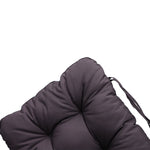 Coussin de chaise capitonné gris carbone pour fauteuils et canapés, 120x50 cm, confort 8 cm, Deco-arts.fr