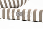 Coussins pour fauteuils et canapés de style jardin avec rayures beige, ensemble d'assise et dossier, en tissu 270g, Deco-arts.fr