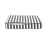 Ensemble de coussins de salon de jardin gris foncé à rayures pour fauteuils et canapés, 60x60 cm, tissu premium 270g.