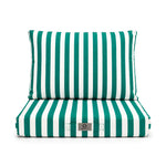 Set Cuscini Salotto da Giardino 50x50 Riga Verde - Premium 270g (Seduta + Schienale)