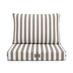 Set Cuscini Salotto da Giardino 60x60 Riga Beige - Premium 270g (Seduta + Schienale)
