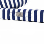 Set Cuscini Salotto da Giardino 50x50 Riga Blu Navy - Premium 270g (Seduta + Schienale)