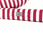 Set Cuscini Salotto da Giardino 60x60 Riga Rossa - Premium 270g (Seduta + Schienale)