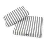 Set Cuscini Salotto da Giardino 50x50 Riga Grigio Chiaro - Premium 270g (Seduta + Schienale)