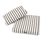 Set Cuscini Salotto da Giardino 50x50 Riga Beige - Premium 270g (Seduta + Schienale)