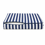 Set Cuscini Giardino 60x70 Righe Blu Navy - Premium 270g (Seduta + Schienale)
