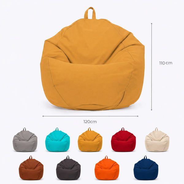 Pouf poire XL d'extérieur - 110x120 cm - Jaune