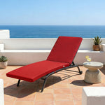 Matelas bain de soleil rouge piment pour transat, déhoussable et imperméable, confort et style pour l'extérieur