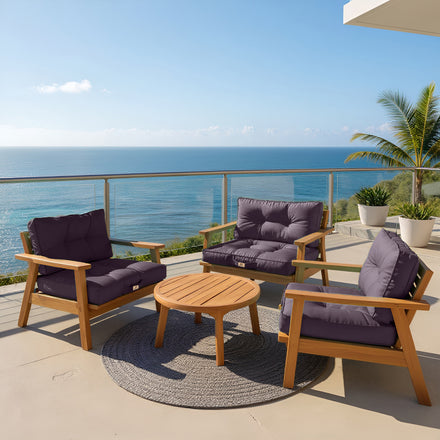 Set Cuscini Trapuntati 60x60 Grigio Carbone - Spesso 15cm & Morbido (Seduta + Schienale)