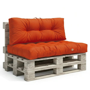 Set Cuscini Pallet 120x80 Arancione - Impermeabile & Spesso 15cm
