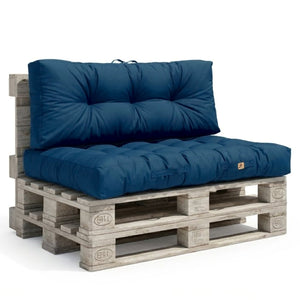 Set Cuscini Pallet 120x80 Blu Petrolio - Impermeabile & Spesso 15cm