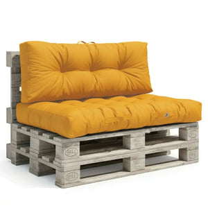 Set Cuscini Pallet 120x80 Giallo Miele - Impermeabile & Spesso 15cm