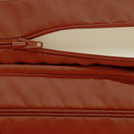 Finition et coutures matelas terracotta