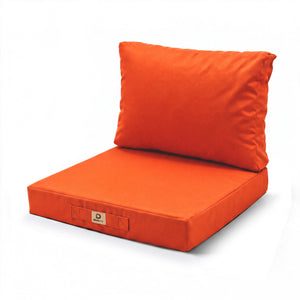 Set Cuscini Salotto da Giardino 60x60 Arancione - Sfoderabile & Anti-UV (Seduta + Schienale)