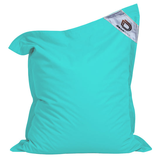 Housse pour Pouf Géant XXL 180x140cm Intérieur et Extérieur - Bleu Caraïbes - Deco-arts.fr