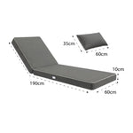 Ambiance jardin avec matelas gris foncé