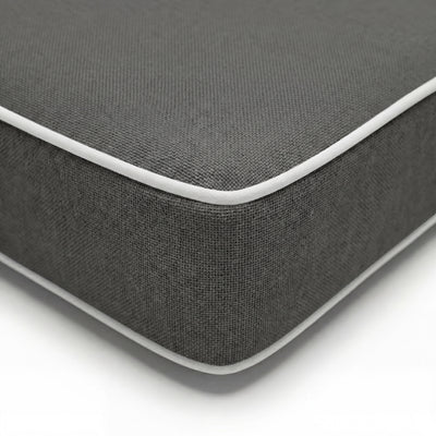 Détail tissu matelas gris foncé