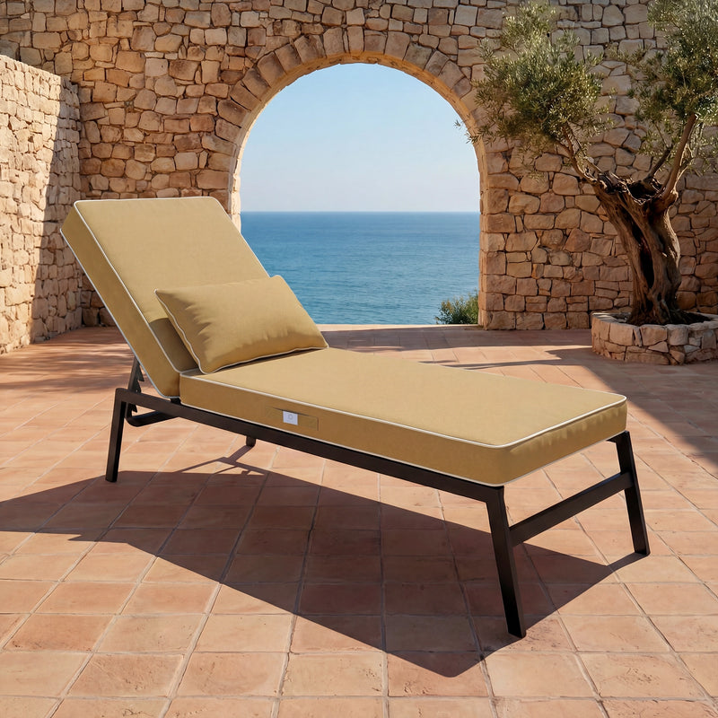 Materasso per lettino giallo, idrorepellente e anti-UV — collezione premium Deco Arts