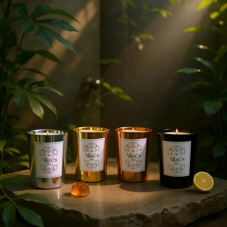 Coffret La Découverte – 4 Bougies 180g – Collection Alizés Paris - Deco-arts.fr