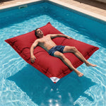 Fodera Pouf Galleggiante XXL 180x140 Rosso Peperoncino - (Fodera da Riempire - Spécial Piscina)