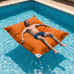 Fodera Pouf Galleggiante XXL 180x140 Arancione - (Fodera da Riempire - Spécial Piscina)