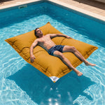 Fodera Pouf Galleggiante XXL 180x140 Giallo Miele - (Fodera da Riempire - Spécial Piscina)