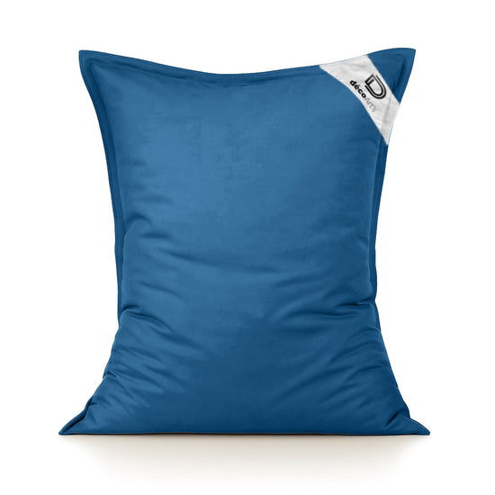 Housse pour Pouf Géant XL 120x80cm Intérieur et Extérieur - Bleu pétrole - Deco-arts.fr
