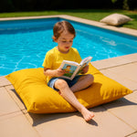 Housse pour Pouf Géant XL 120x80cm Intérieur et Extérieur - Jaune miel - Deco-arts.fr