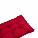 Set Cuscini Trapuntati 50x50 Rosso - Spesso 15cm & Morbido (Seduta + Schienale)