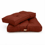 Set Cuscini Trapuntati 50x50 Terracotta - Spesso 15cm & Morbido (Seduta + Schienale)