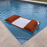 Pouf Galleggiante Piscina XXL 170x90 Terracotta - Materassino Amaca a Perle (Comfort Adulto)