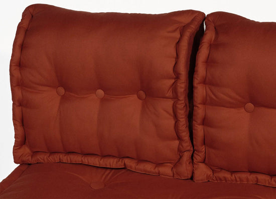 Coussin dossier pour palette capitonné en Polyester Terracotta 60x40x15cm - Deco-arts.fr